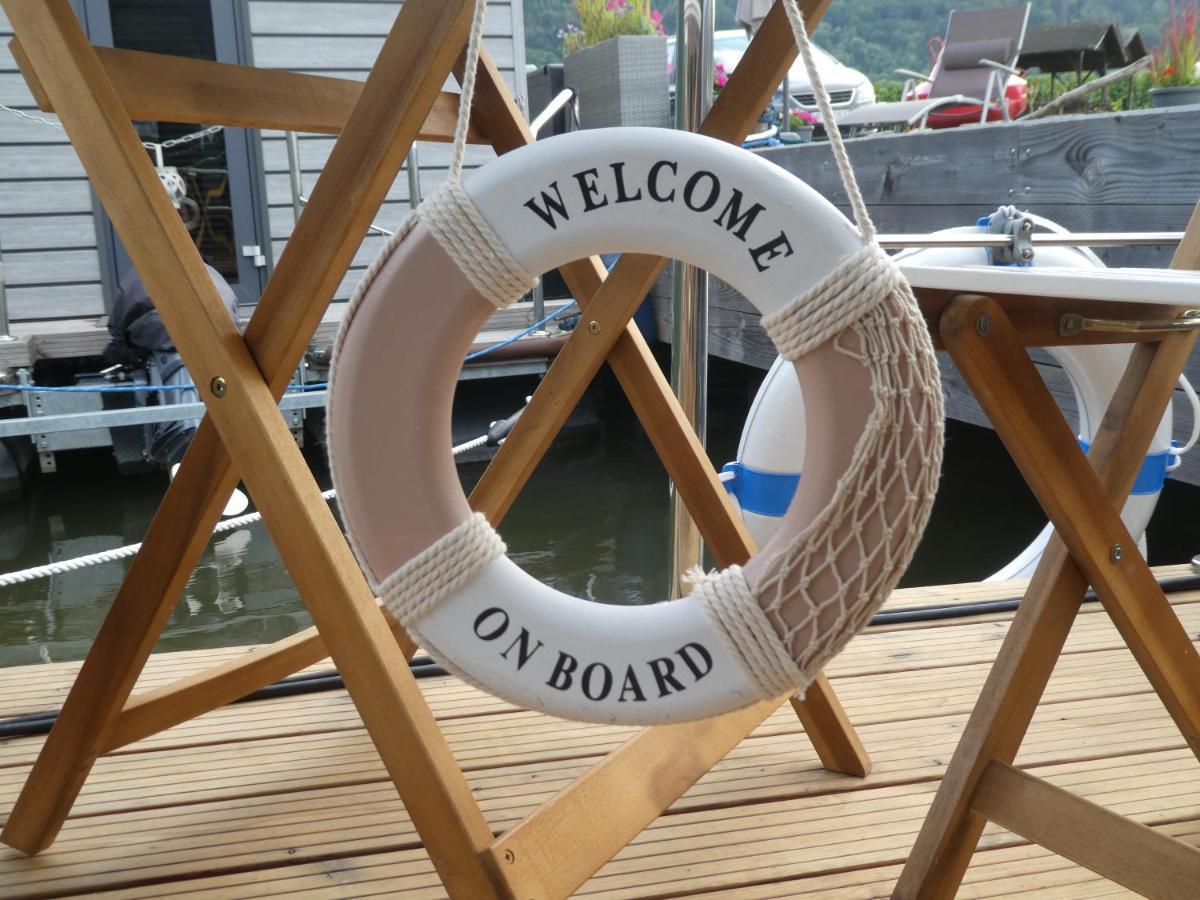 Hotel Hausboot Moselrose in Pölich Polich Exterior foto